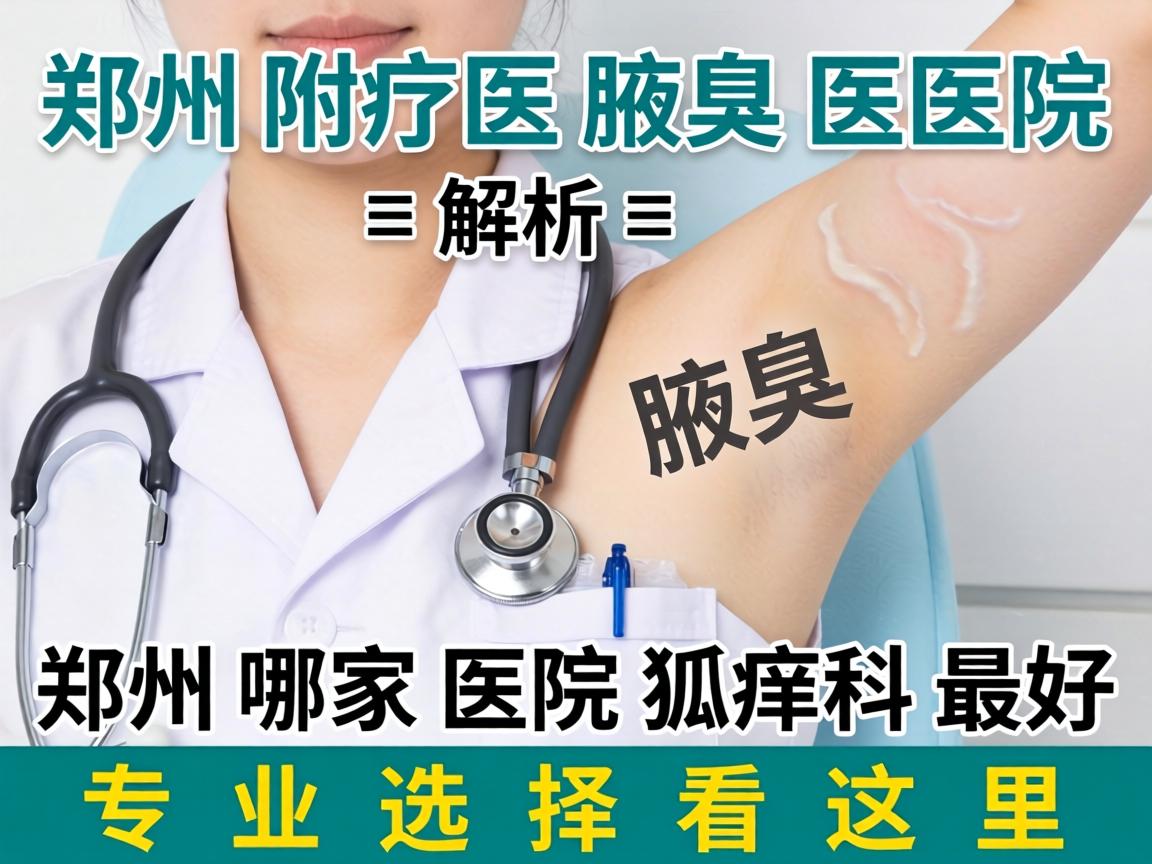 郑州附医腋臭医院解析，郑州哪家医院狐臭科最好，专业选择看这里