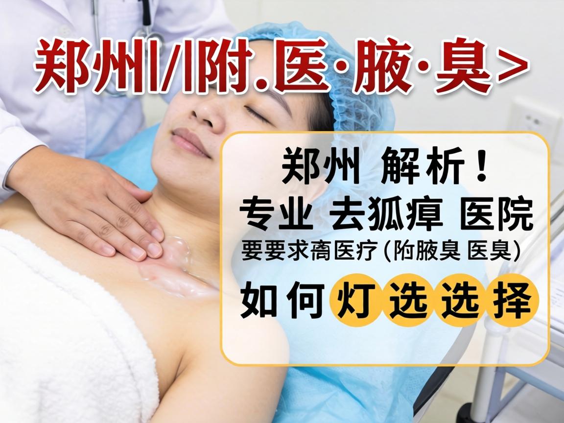 郑州附医腋臭医院解析，郑州专业去狐臭医院如何选择