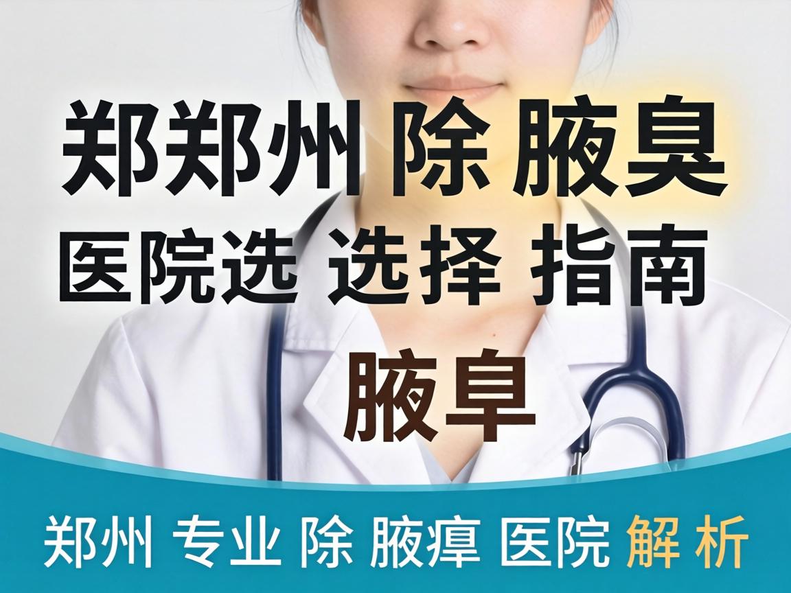 郑州除腋臭医院选择指南，郑州专业除腋臭医院解析