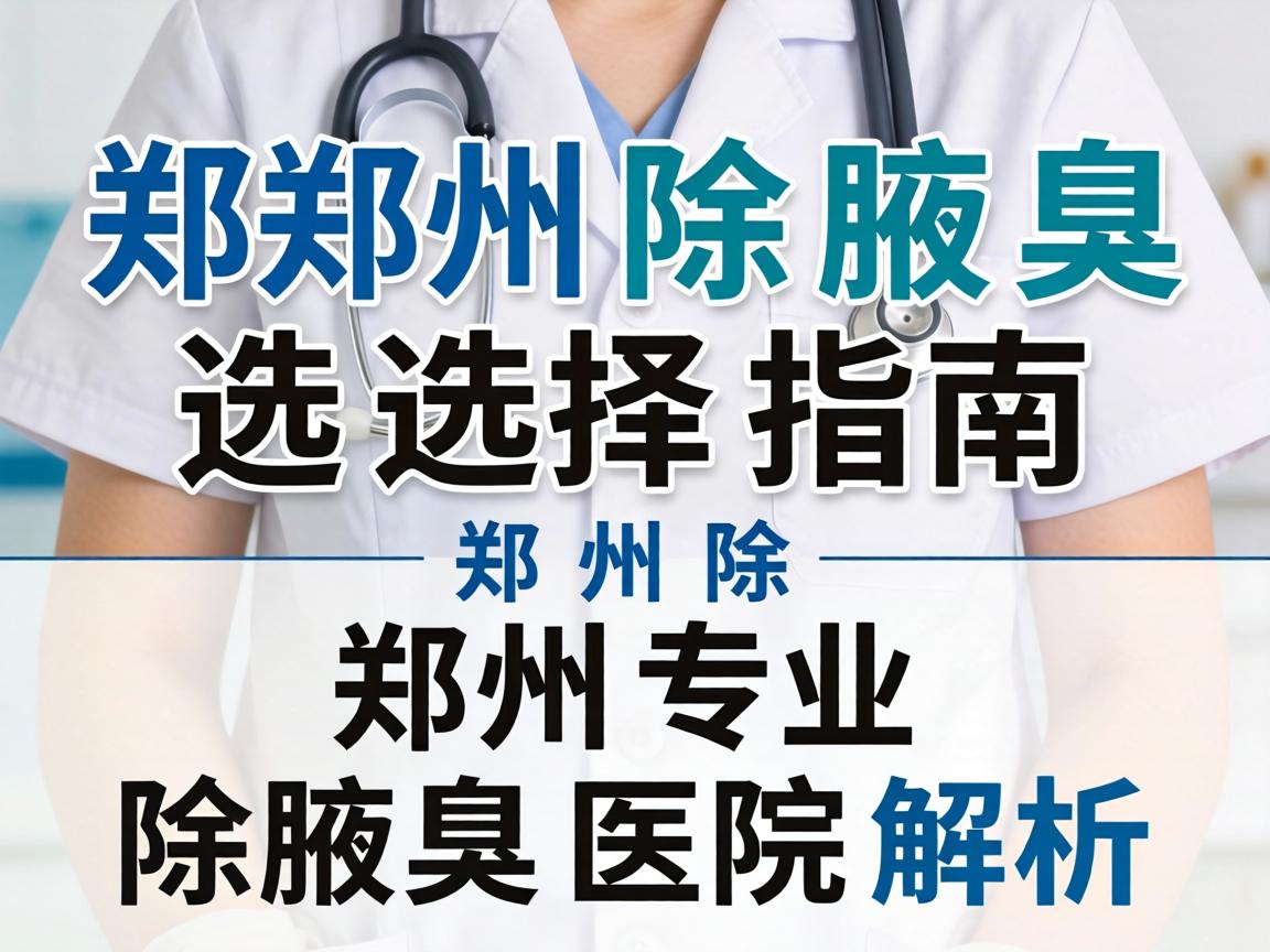 郑州除腋臭医院选择指南，郑州专业除腋臭医院解析