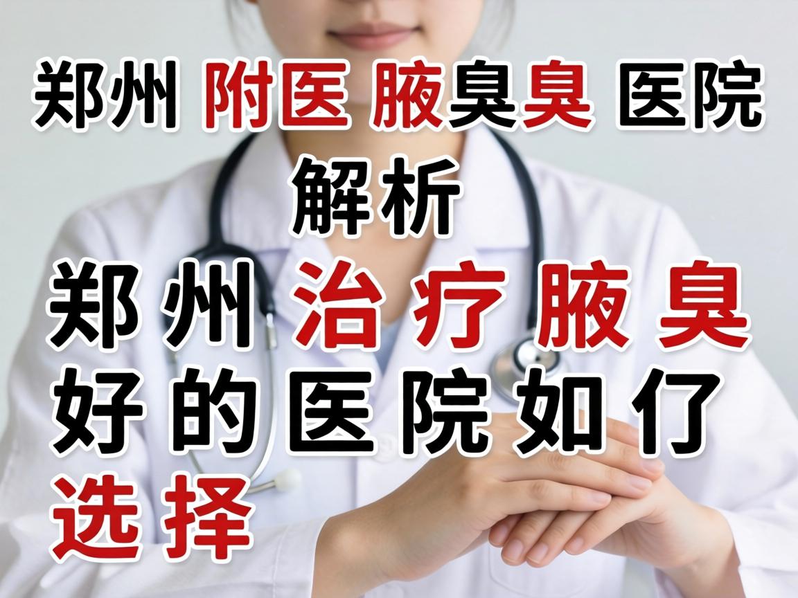 郑州附医腋臭医院解析，郑州治疗腋臭好的医院如何选择