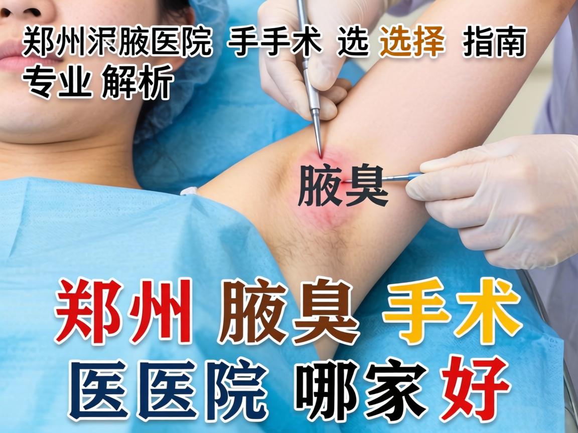 郑州腋臭手术医院选择指南，专业解析郑州腋臭手术医院哪家好