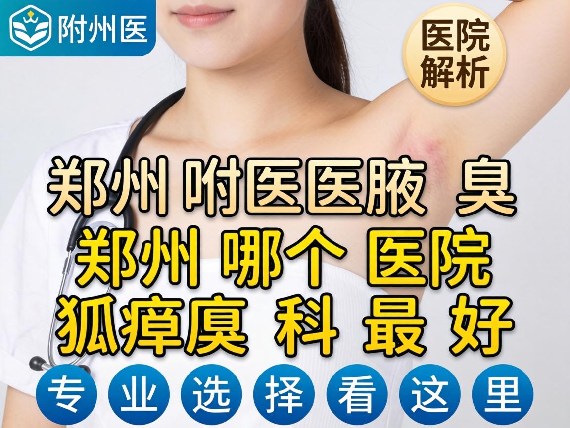 郑州附医腋臭医院解析，郑州哪个医院狐臭科最好，专业选择看这里