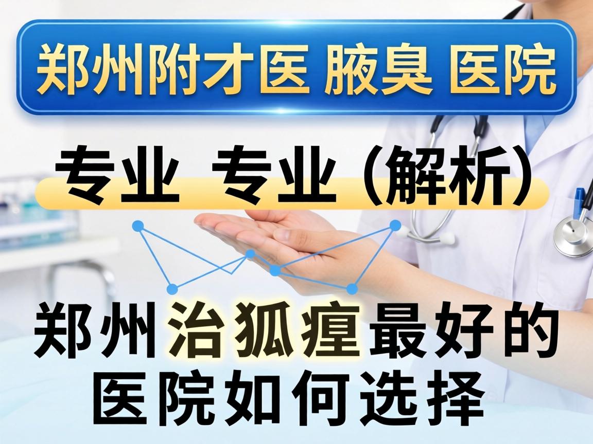郑州附医腋臭医院专业解析，郑州治狐臭最好的医院如何选择