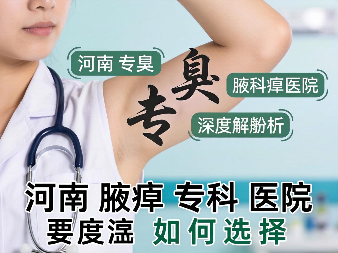 河南腋臭专科医院深度解析，河南腋臭专科医院如何选择