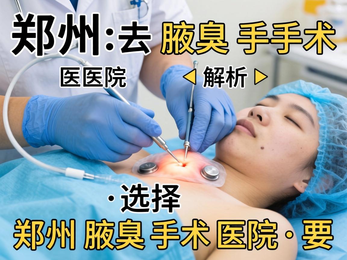 郑州去腋臭手术医院解析，选择郑州腋臭手术医院的要点