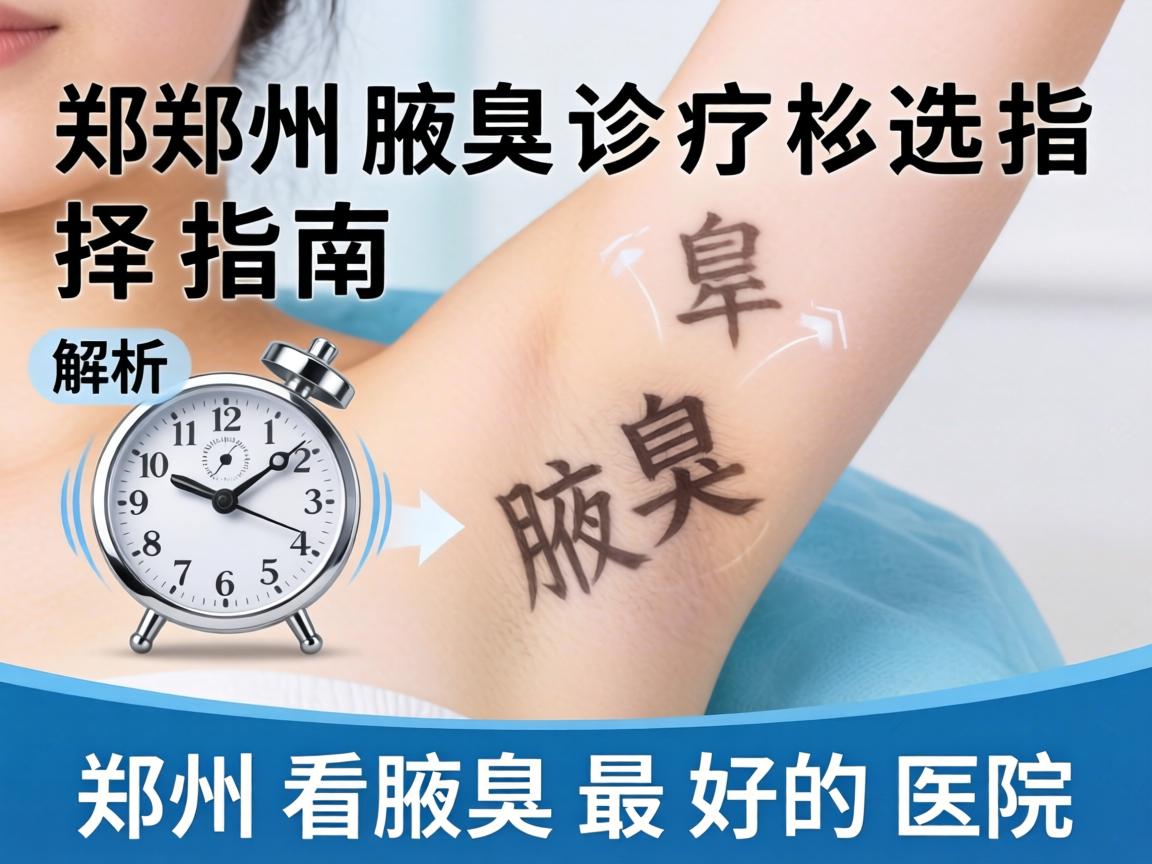 郑州腋臭诊疗选择指南，解析郑州看腋臭最好的医院