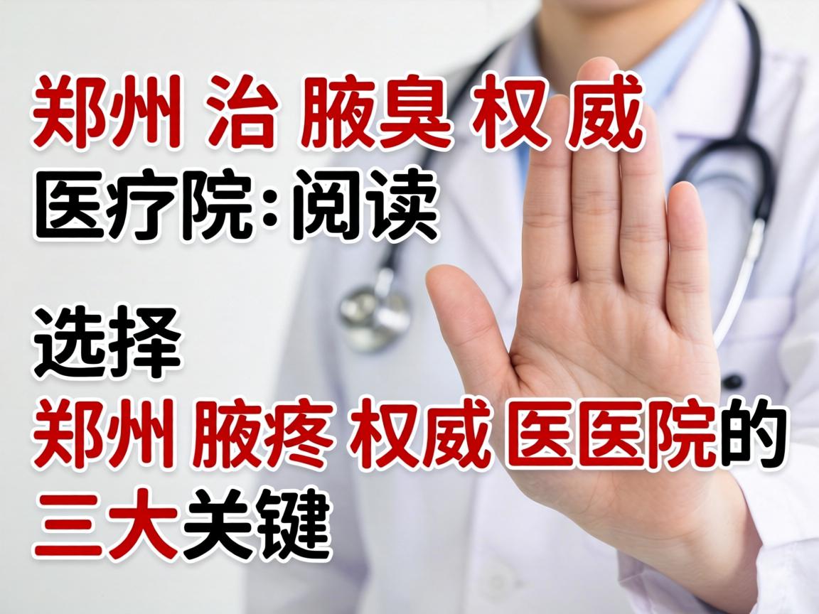 郑州治腋臭权威医院解读，选择郑州腋臭权威医院的三大关键