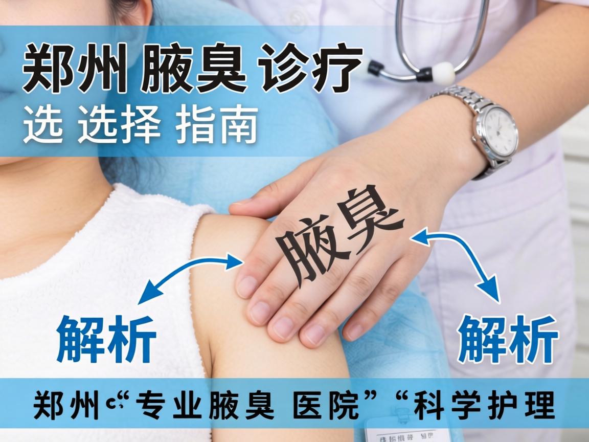 郑州腋臭诊疗选择指南，解析郑州专业腋臭医院的科学护理