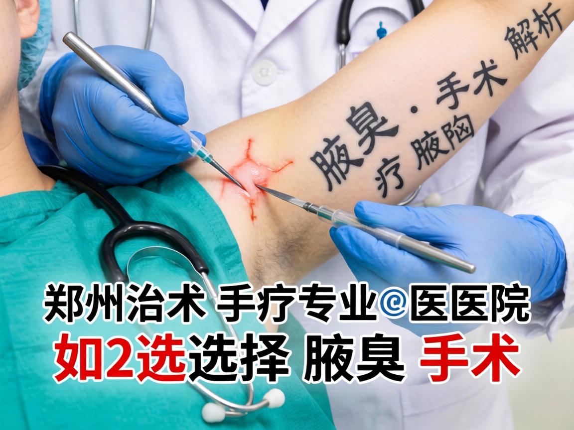 郑州腋臭手术治疗医院解析，专业医院如何选择腋臭手术