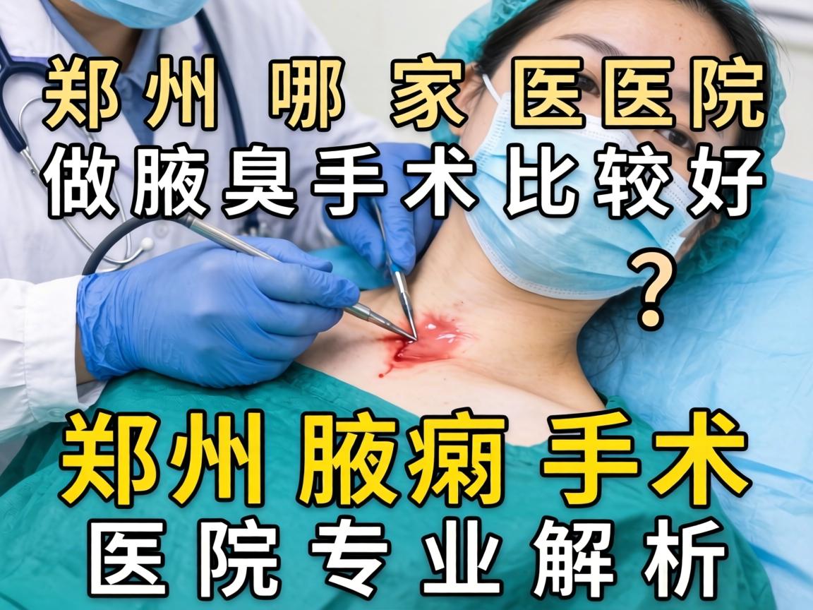 郑州哪家医院做腋臭手术比较好？郑州腋臭手术医院专业解析