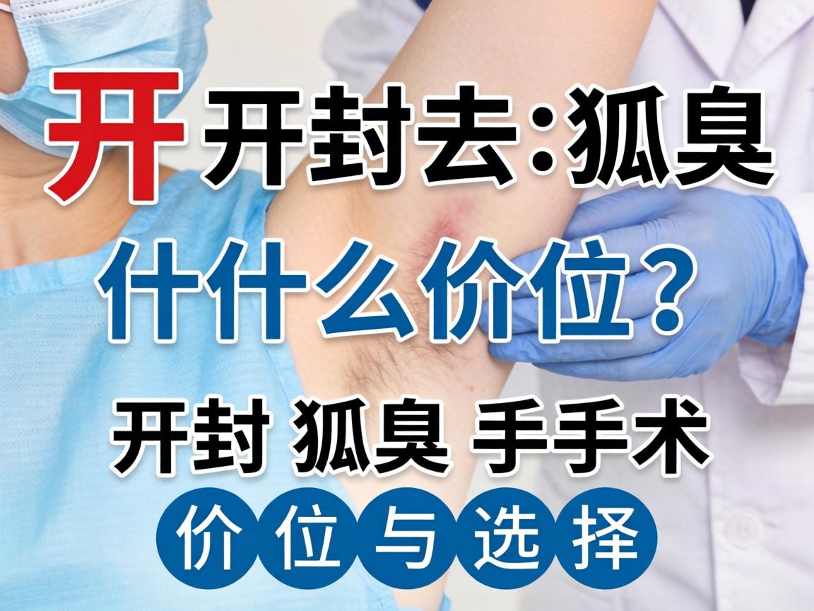 开封去狐臭什么价位？详解开封狐臭手术价位与选择