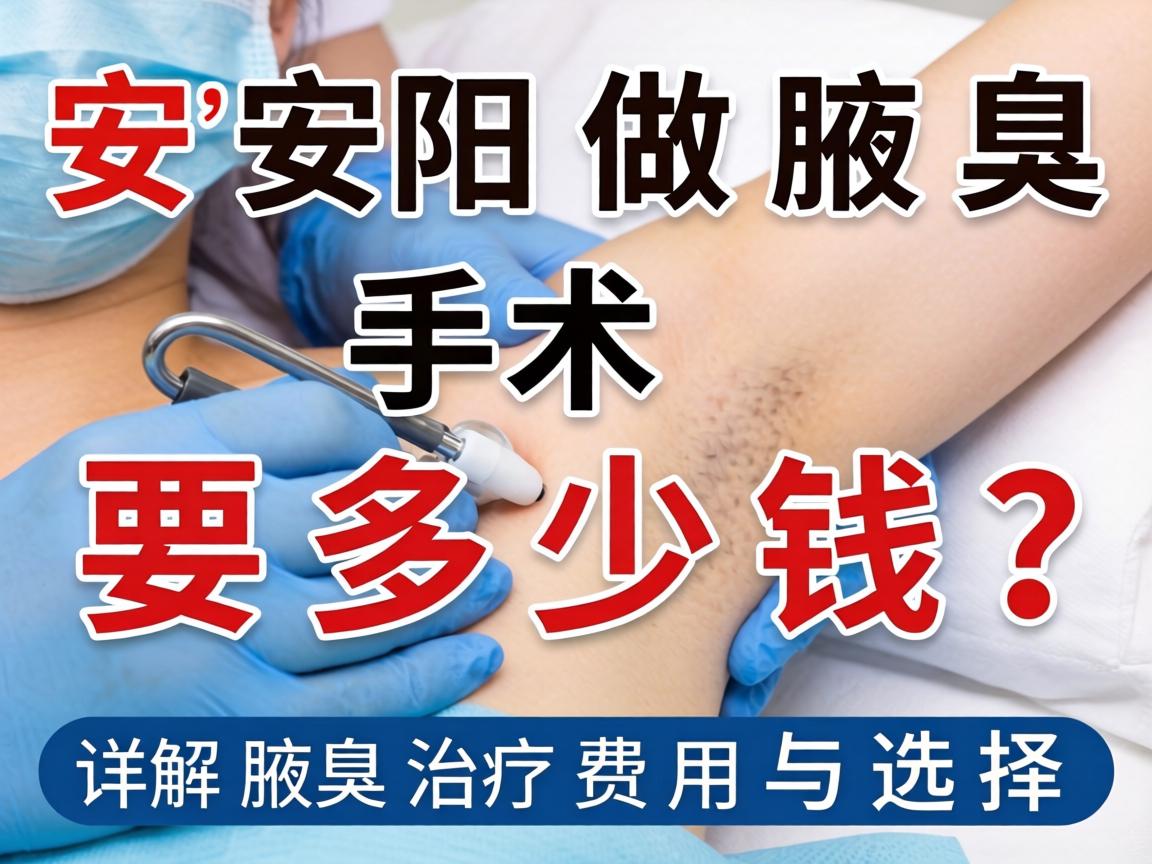 安阳做腋臭手术要多少钱？详解腋臭治疗费用与选择