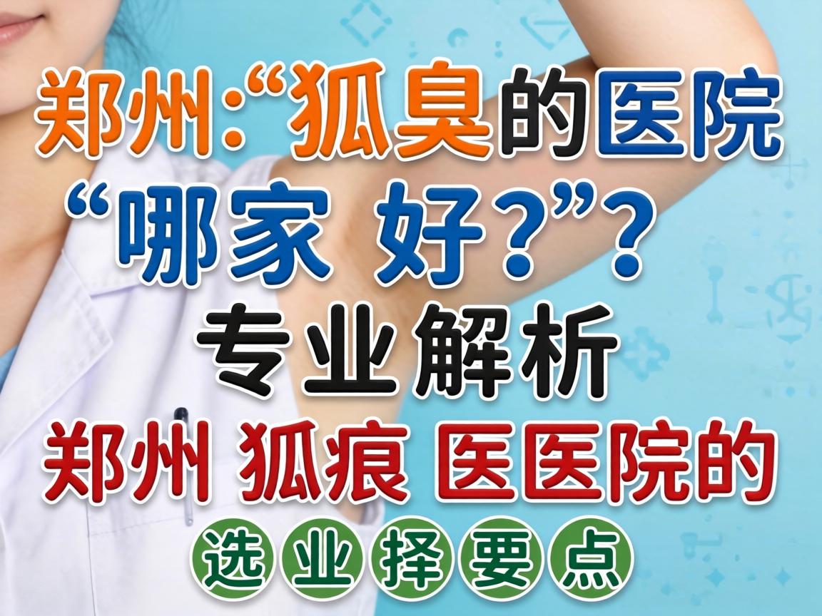 郑州狐臭医院哪家好？专业解析郑州狐臭医院的选择要点