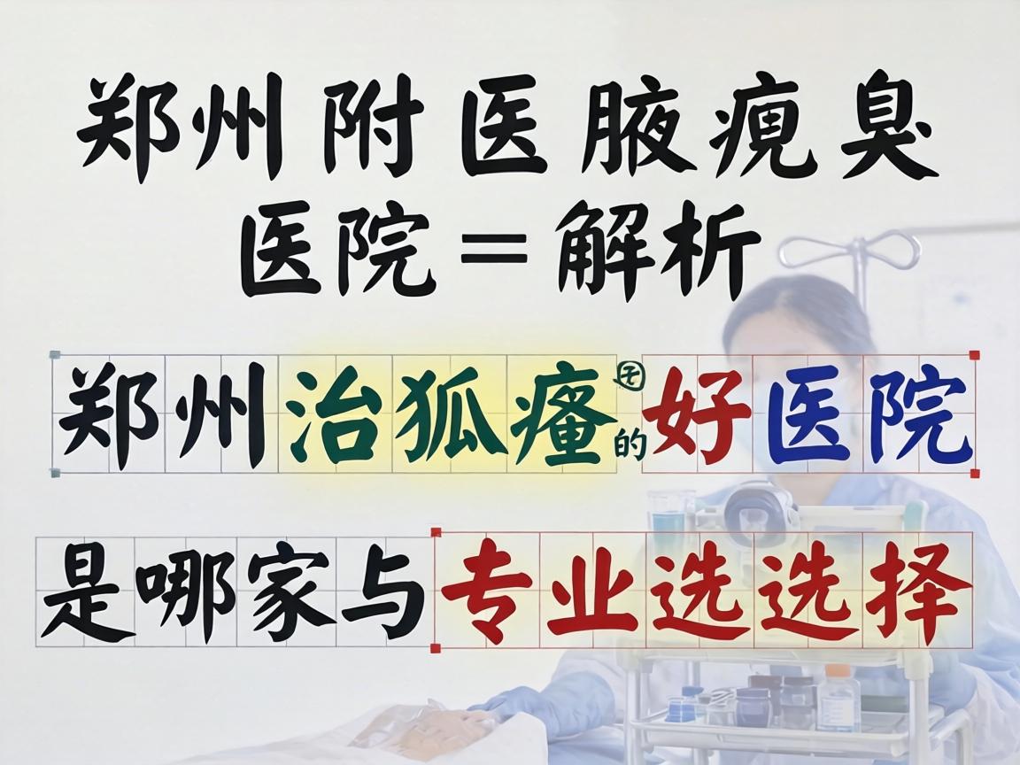 郑州附医腋臭医院解析，郑州治狐臭的好医院是哪家与专业选择