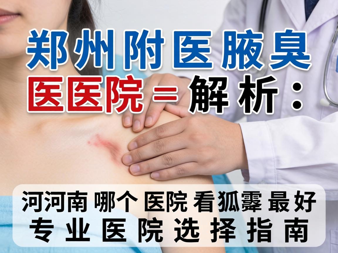 郑州附医腋臭医院解析，河南哪个医院看狐臭最好，专业医院选择指南