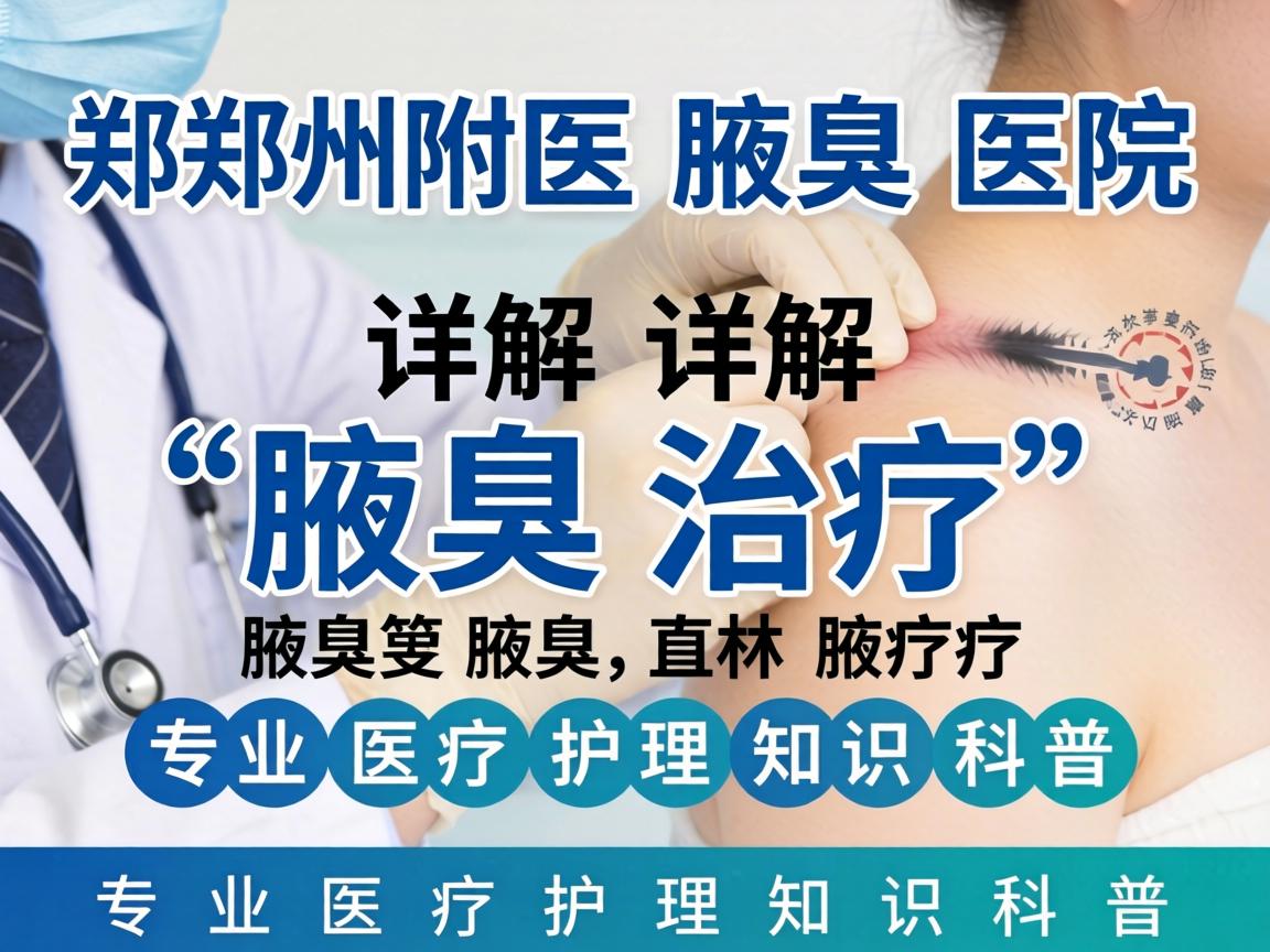 郑州附医腋臭医院详解腋臭治疗，专业医疗护理知识科普