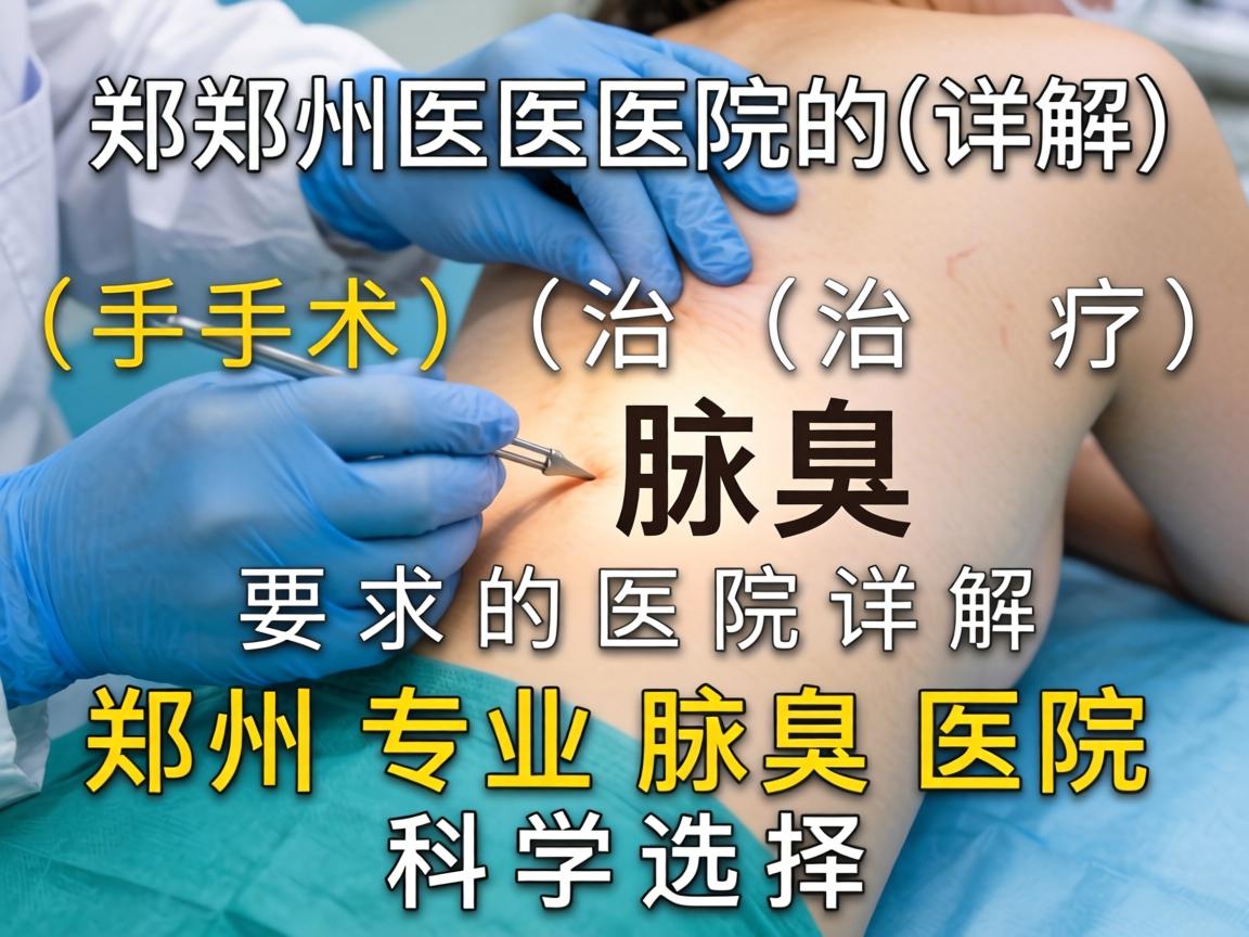 郑州腋臭手术治疗医院详解，郑州专业腋臭医院的科学选择