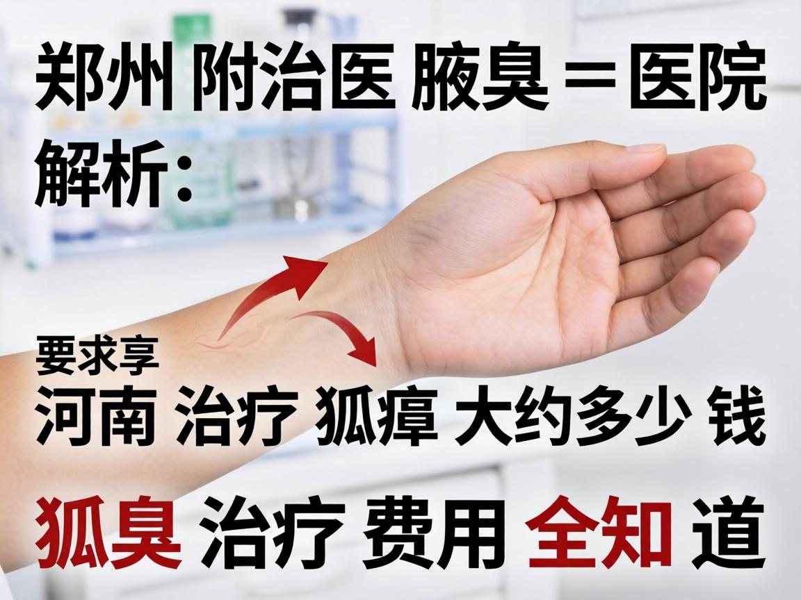 郑州附医腋臭医院解析，河南治疗狐臭大约多少钱，狐臭治疗费用全知道
