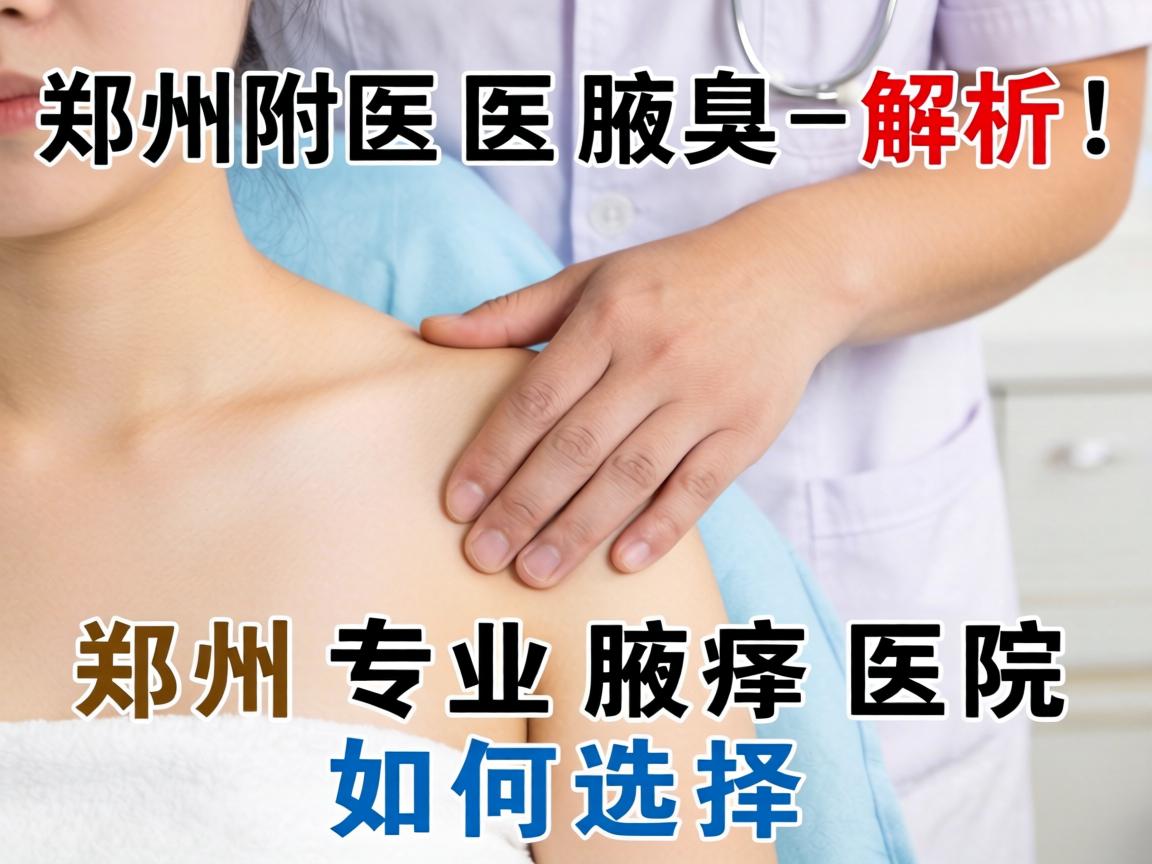 郑州附医腋臭医院解析，郑州专业腋臭医院如何选择