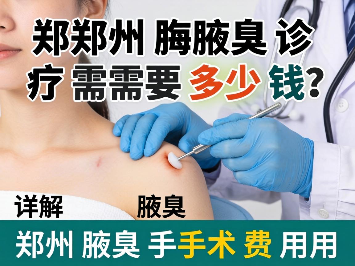 郑州腋臭诊疗需要多少钱？详解郑州腋臭手术费用