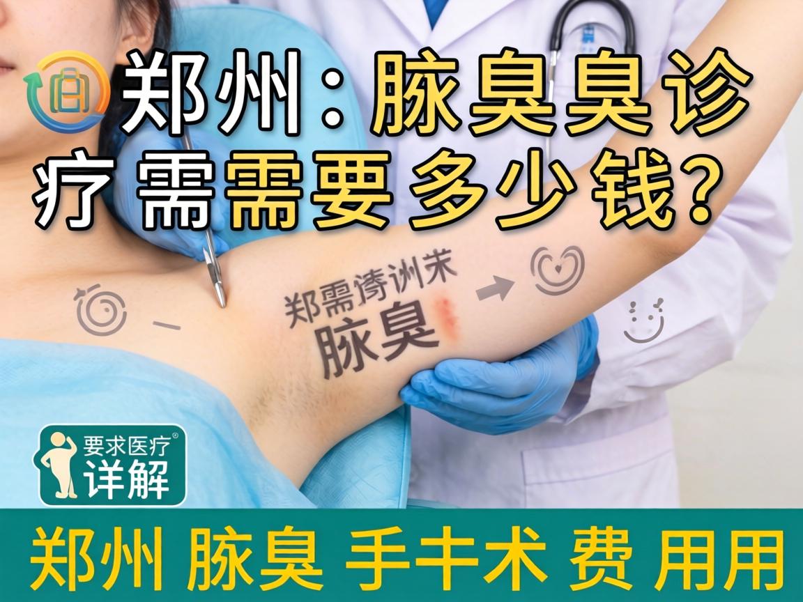 郑州腋臭诊疗需要多少钱？详解郑州腋臭手术费用