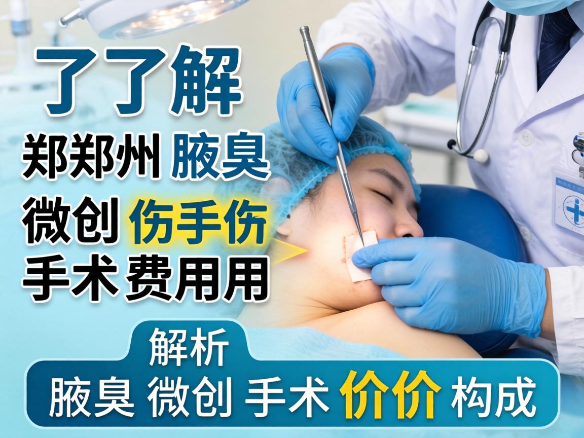 了解郑州腋臭微创手术费用，解析腋臭微创手术价格构成