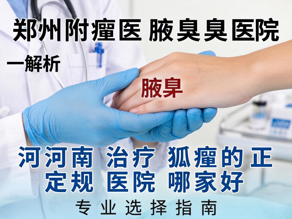 郑州附医腋臭医院解析，河南治疗狐臭的正规医院哪家好，专业选择指南