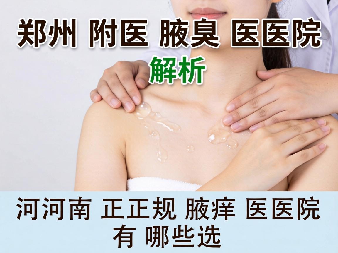 郑州附医腋臭医院解析，河南正规腋臭医院有哪些选择