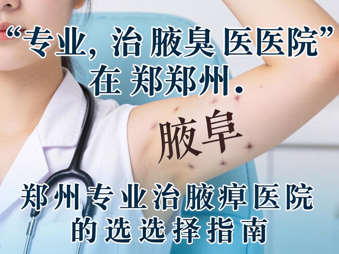 专业治腋臭医院在郑州，郑州专业治腋臭医院的选择指南
