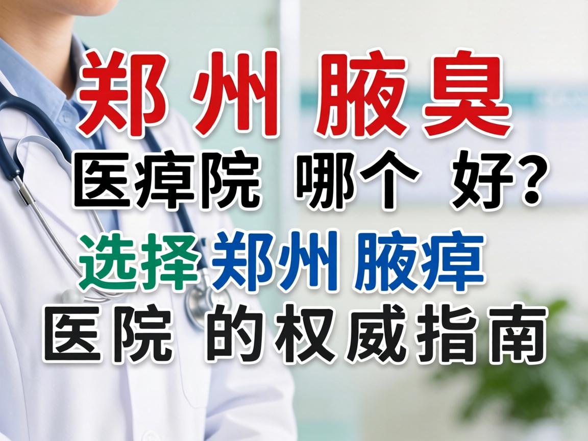郑州腋臭医院哪个好？选择郑州腋臭医院的权威指南