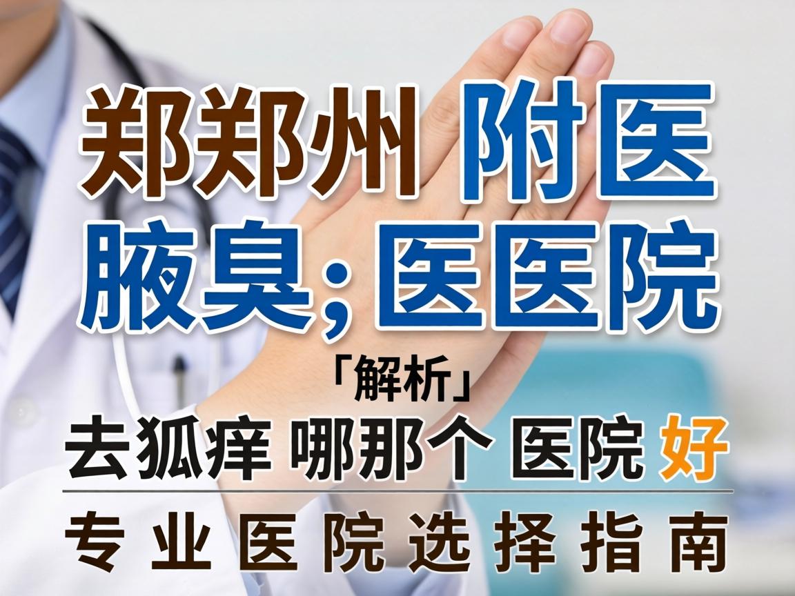郑州附医腋臭医院解析，在郑州去狐臭哪个医院好，专业医院选择指南