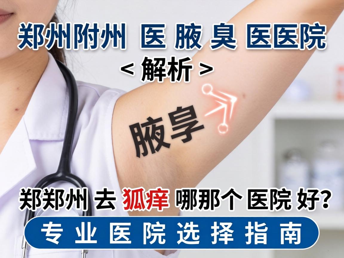 郑州附医腋臭医院解析，在郑州去狐臭哪个医院好，专业医院选择指南