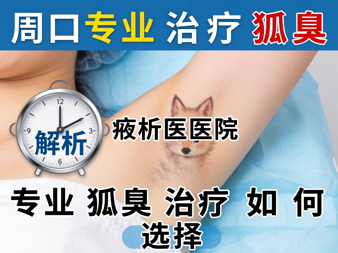 周口专业治疗狐臭医院解析，专业狐臭治疗如何选择