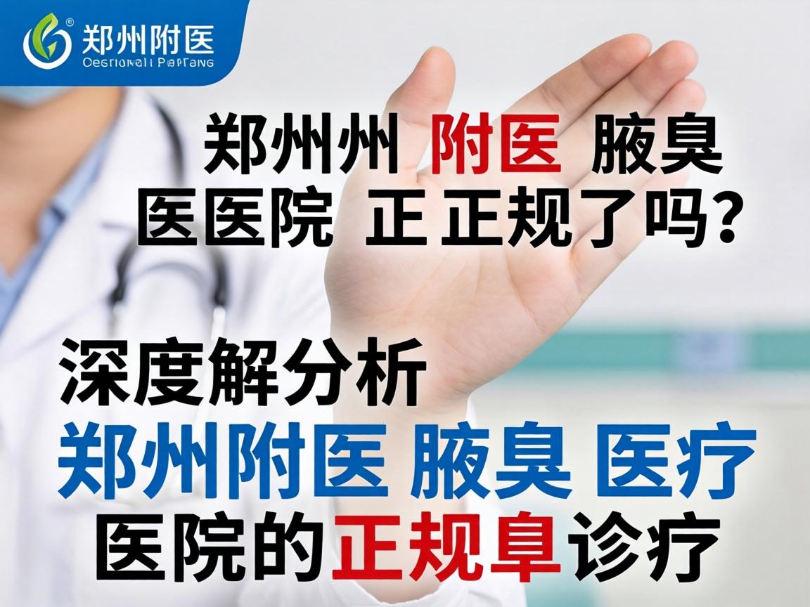郑州附医腋臭医院正规吗？深度解析郑州附医腋臭医院的正规诊疗