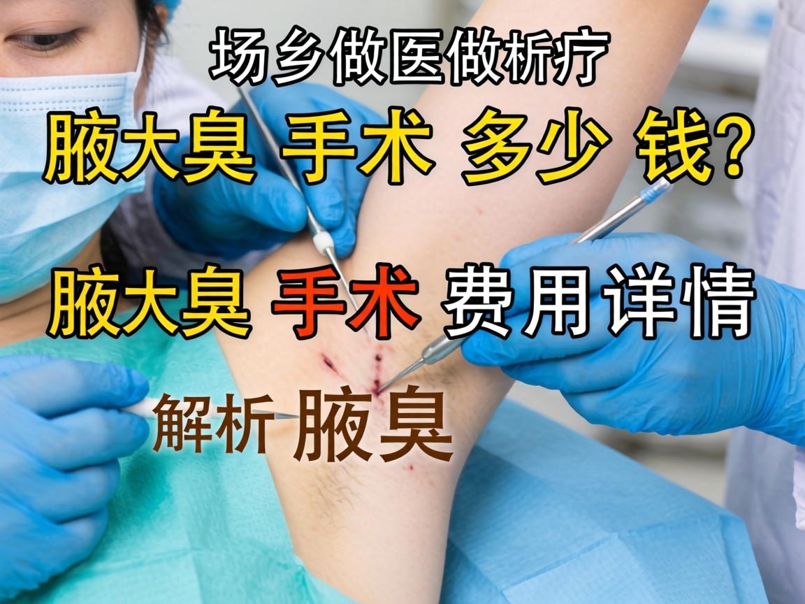 在新乡做腋臭手术多少钱？解析腋臭手术费用详情