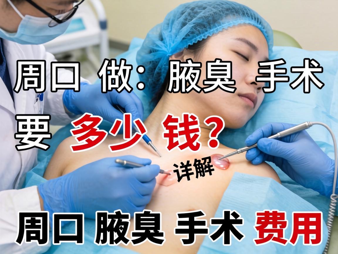 在周口做腋臭手术要多少钱？详解周口腋臭手术费用