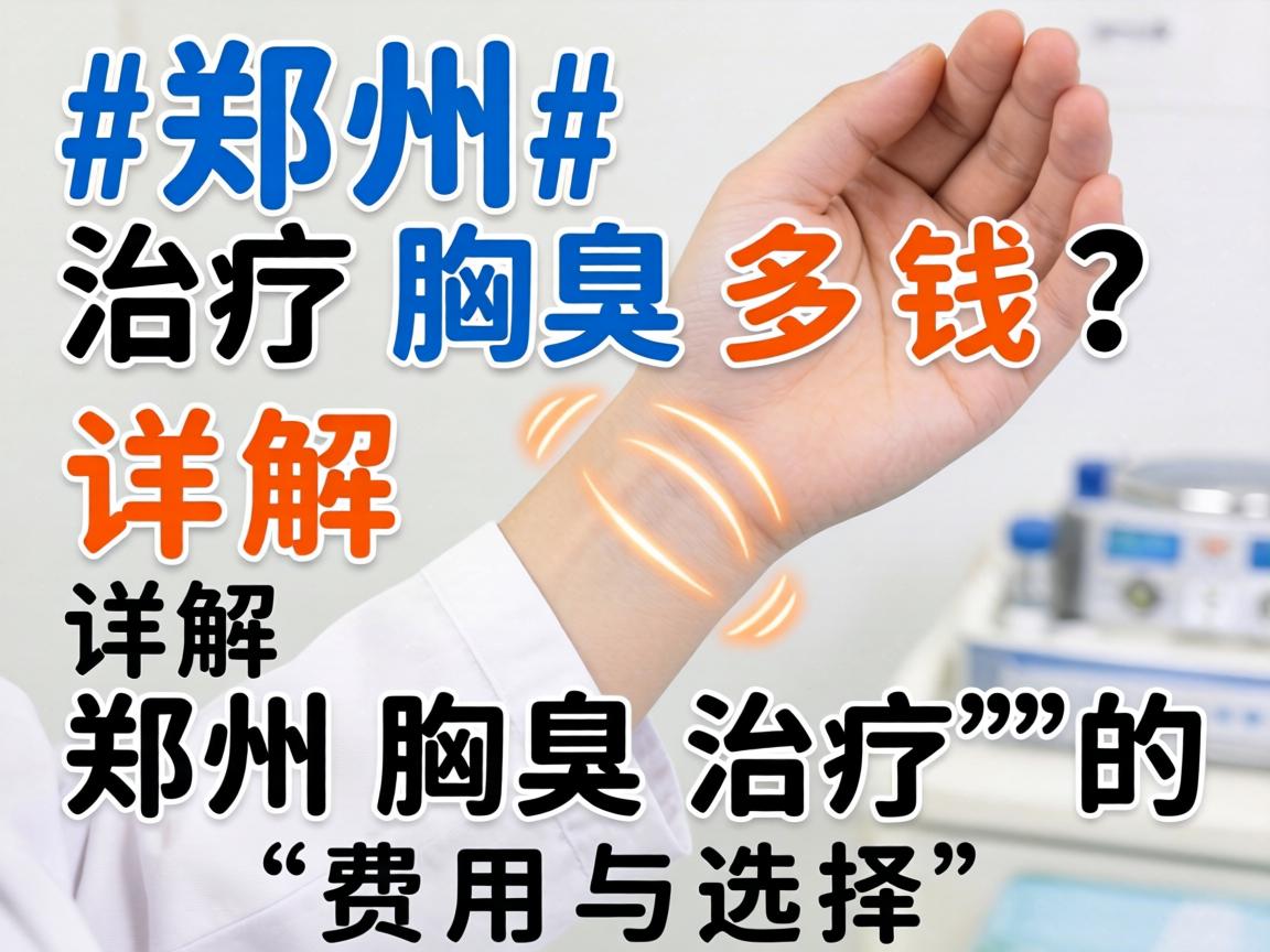 郑州治疗腋臭多钱？详解郑州腋臭治疗的费用与选择