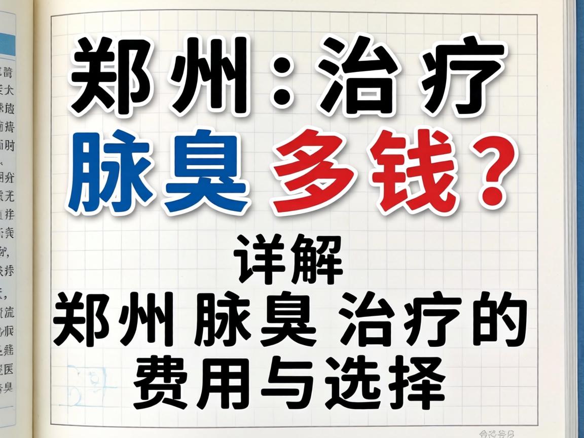 郑州治疗腋臭多钱？详解郑州腋臭治疗的费用与选择