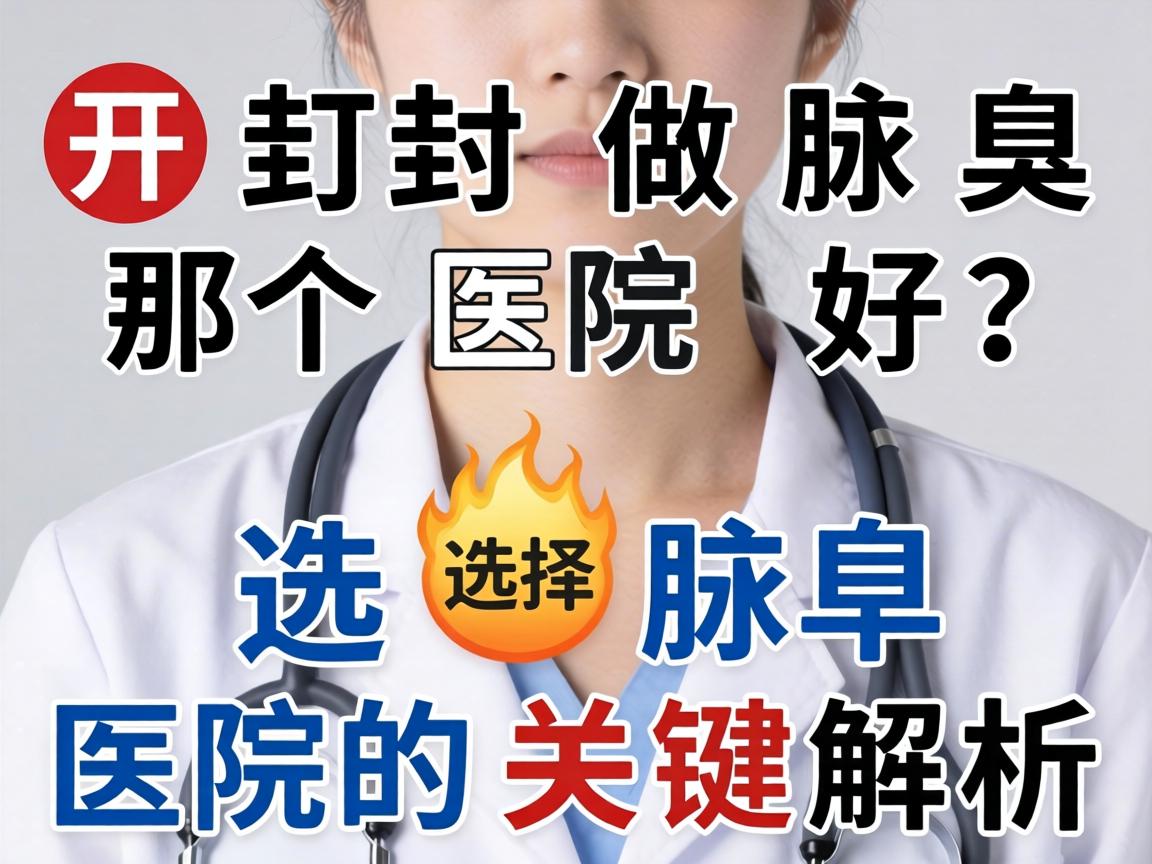 开封做腋臭那个医院好？选择腋臭医院的关键解析