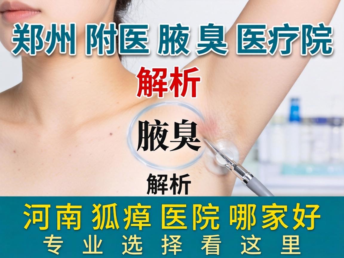 郑州附医腋臭医院解析，河南狐臭医院哪家好，专业选择看这里