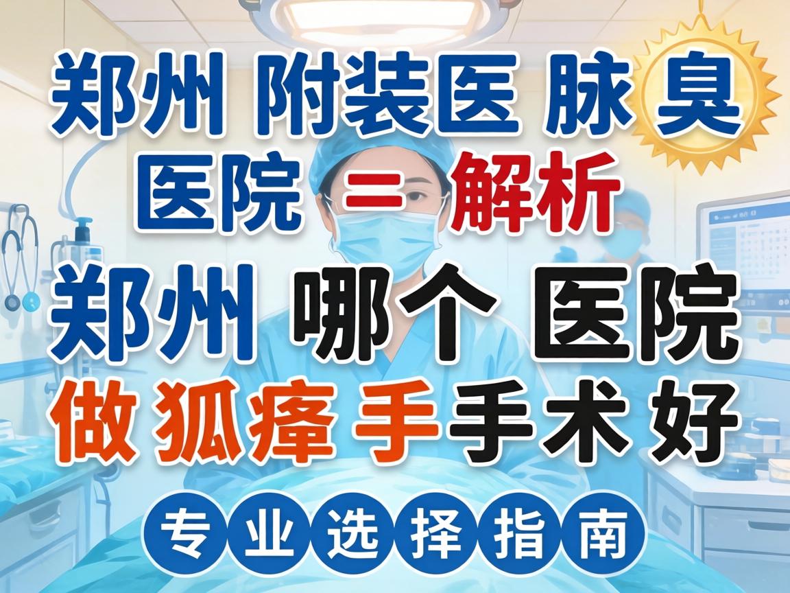 郑州附医腋臭医院解析，郑州哪个医院做狐臭手术好，专业选择指南
