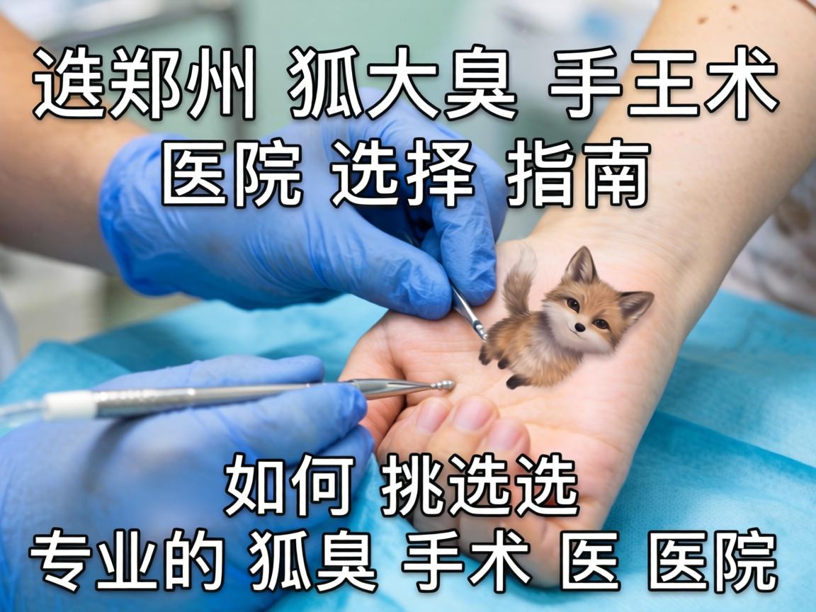 郑州狐臭手术医院选择指南，如何挑选专业的狐臭手术医院
