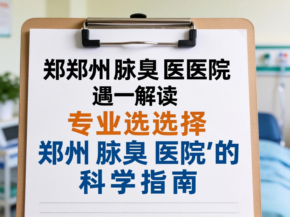 郑州腋臭医院解读，专业选择郑州腋臭医院的科学指南