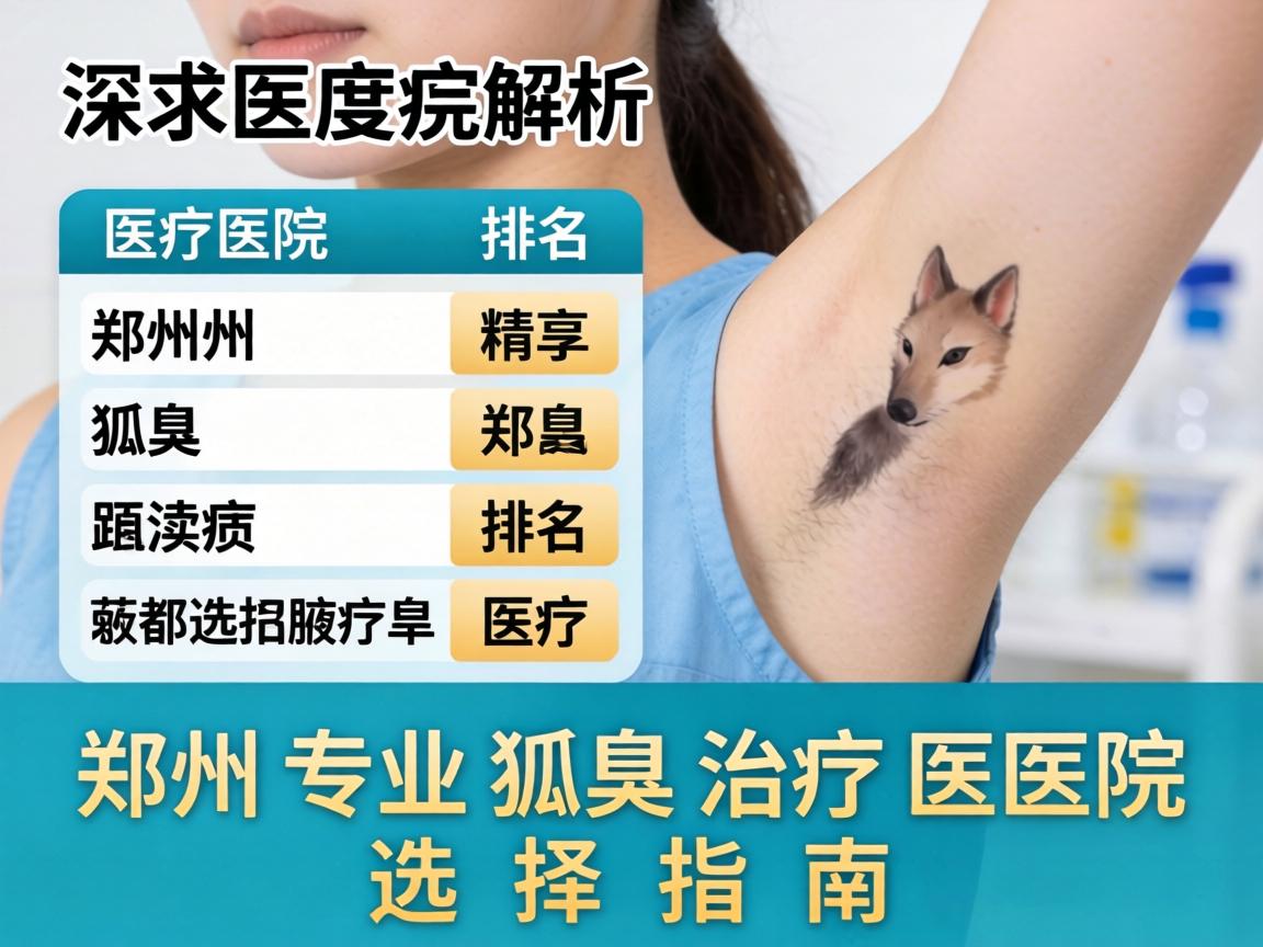 深度解析郑州狐臭医院排名，郑州专业狐臭治疗医院的选择指南