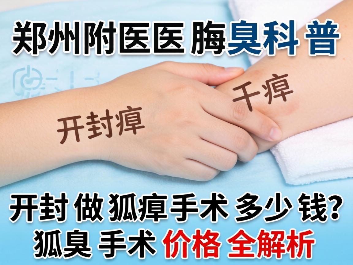 郑州附医腋臭科普，开封做狐臭手术多少钱？狐臭手术价格全解析