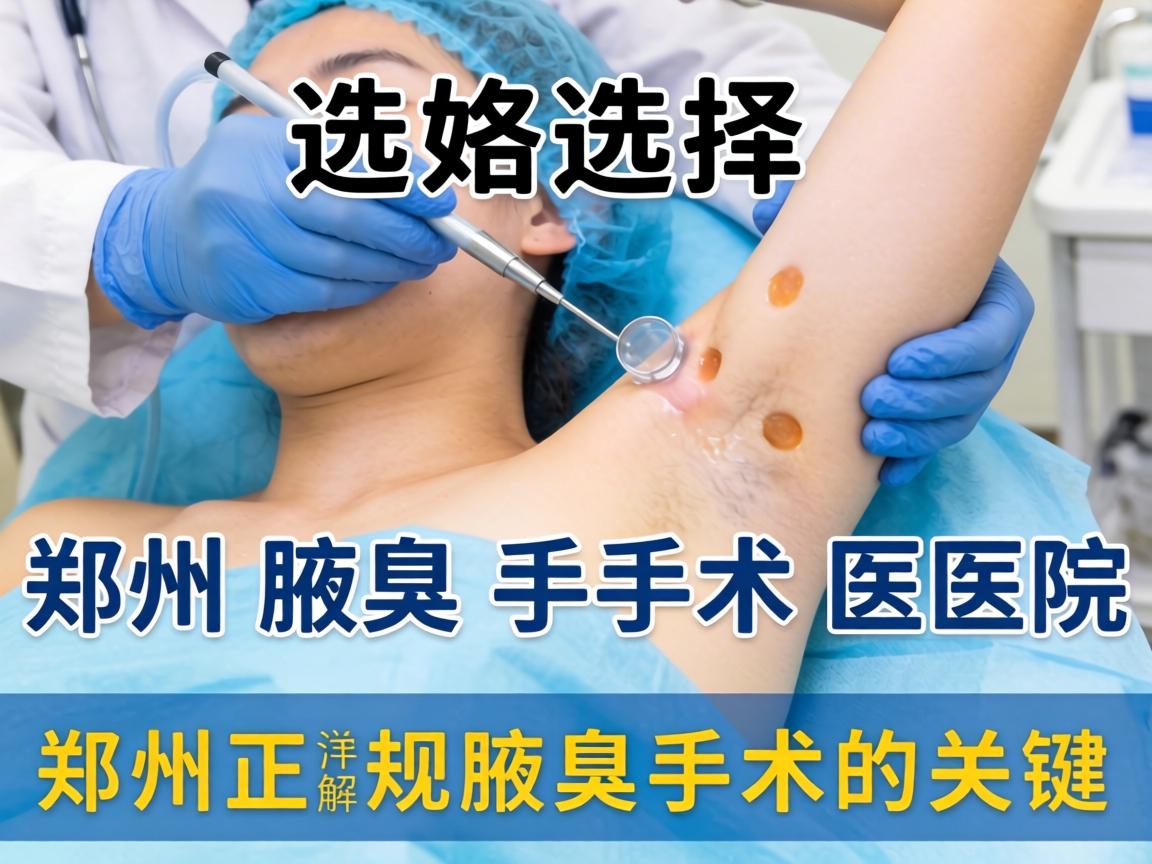 选择郑州腋臭手术医院，详解郑州正规腋臭手术的关键