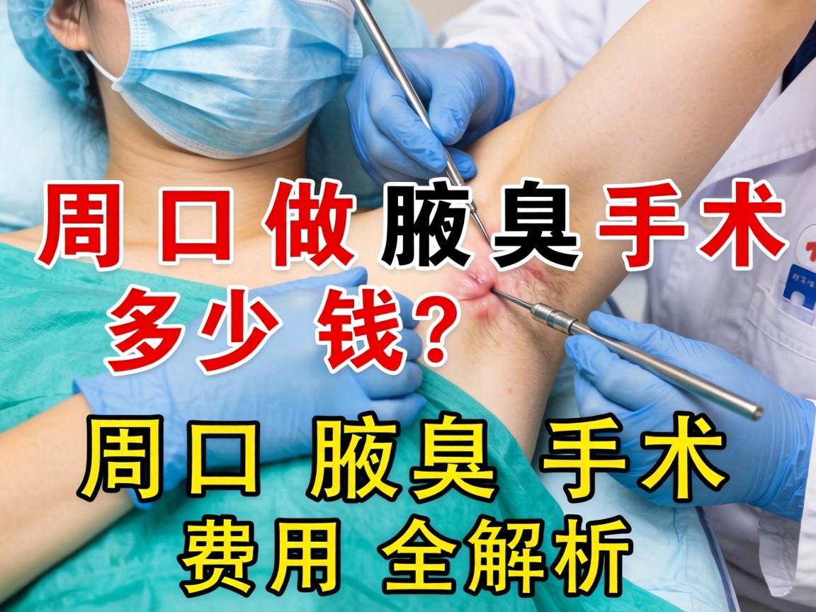 在周口做腋臭手术多少钱？周口腋臭手术费用全解析