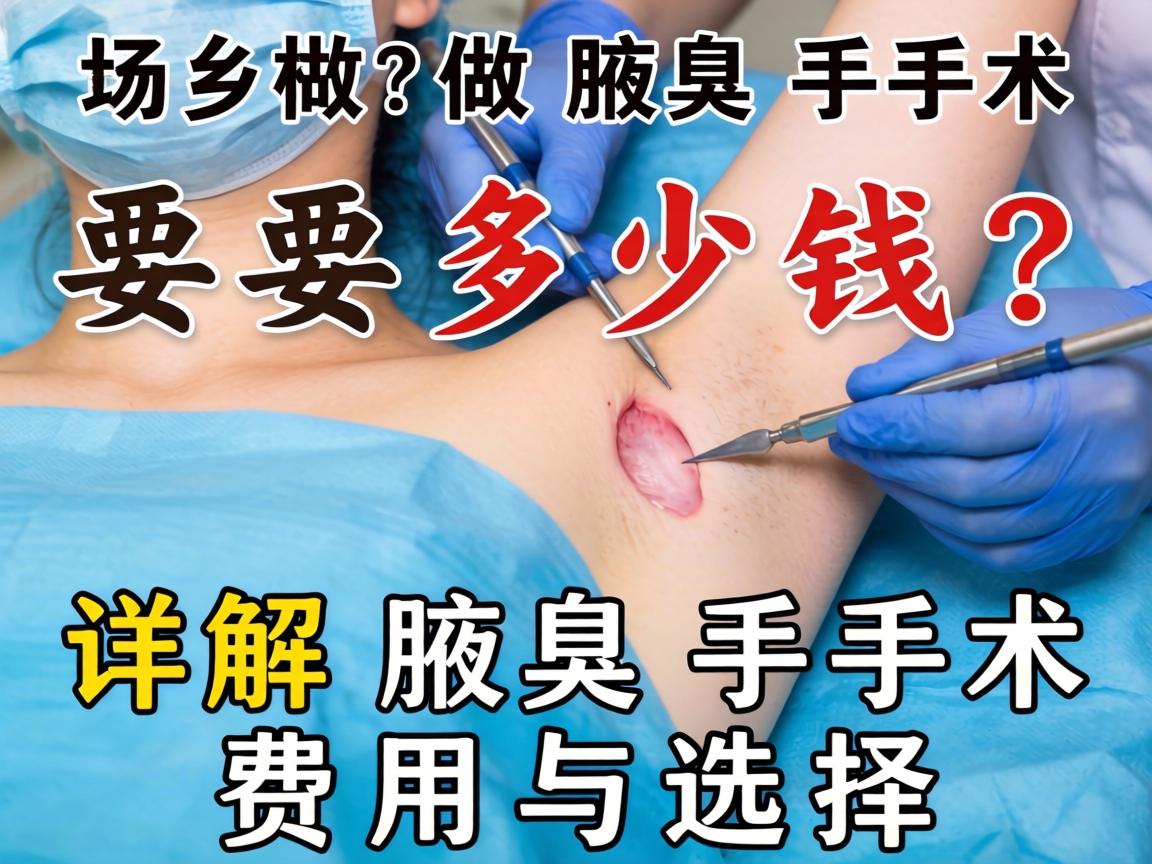 在新乡做腋臭手术要多少钱？详解腋臭手术费用与选择