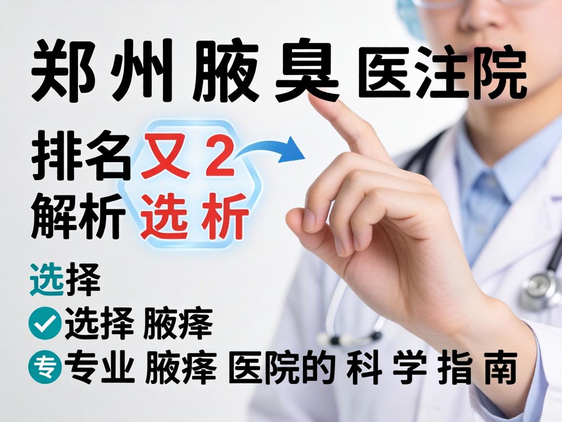 郑州腋臭医院排名解析，选择专业腋臭医院的科学指南